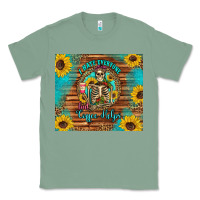 Sage i hate everyone but coffee helps western skeleton coffee sunflowers Classic Tee - Artiststas