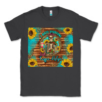 Smoke i hate everyone but coffee helps western skeleton coffee sunflowers Classic Tee - Artiststas