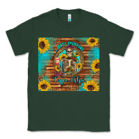 Sports Green i hate everyone but coffee helps western skeleton coffee sunflowers Classic Tee - Artiststas