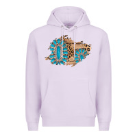 Lilac gemstone wood leopard patch Premium Hoodie - AdoDesignShop