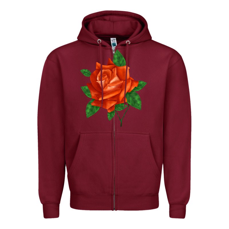 Tropicana Rose Zipper Hoodie by LillyAllenDesigns | Teevron