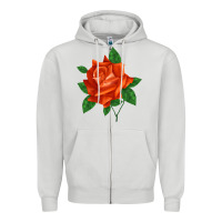 Dove Grey tropicana rose Zipper Hoodie - LillyAllenDesigns