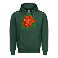 Sports Green tropicana rose Zipper Hoodie - LillyAllenDesigns