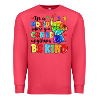 Cardinal in a world where you can be anything be kind Premium Sweatshirt - MaliasSmallBusiness