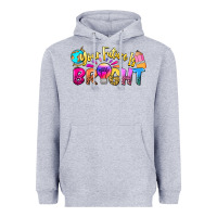 Heather Grey your future is bright Heavyweight Hoodie - NancyCooperArtShop