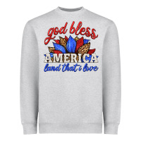 Heather Grey god bless america land that i love Heavyweight Sweatshirt - HRA Design Shop