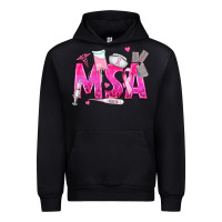 Black breast cancer msa medical support assistant Urban Hoodie - texasbilliewilder