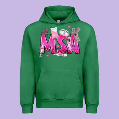 Breast Cancer Msa Medical Support Assistant Urban Hoodie Designed By Texasbilliewilder