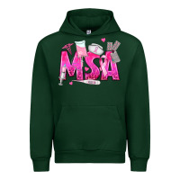 Forest Green breast cancer msa medical support assistant Urban Hoodie - texasbilliewilder