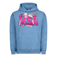 Pigment Pebble Blue breast cancer msa medical support assistant Urban Hoodie - texasbilliewilder