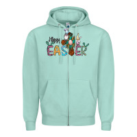 Seafoam cross rabbit gnomes happy easter Zipper Hoodie - Jasminsmagicworld