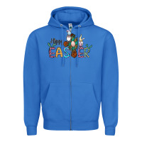 True Royal cross rabbit gnomes happy easter Zipper Hoodie - Jasminsmagicworld