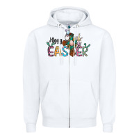 White cross rabbit gnomes happy easter Zipper Hoodie - Jasminsmagicworld