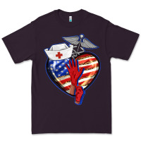 Plum patriotic nurse love Premium Tee - BarkalooDesign
