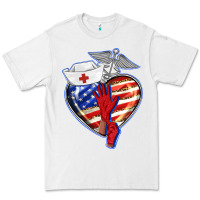 White patriotic nurse love Premium Tee - BarkalooDesign