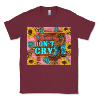 Burgundy cowgirls don't crty boots hat sunflowers tumbler Classic Tee - Artiststas