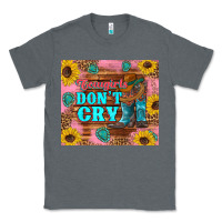 Charcoal Heather cowgirls don't crty boots hat sunflowers tumbler Classic Tee - Artiststas