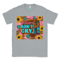 Heather Grey cowgirls don't crty boots hat sunflowers tumbler Classic Tee - Artiststas