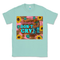Seafoam cowgirls don't crty boots hat sunflowers tumbler Classic Tee - Artiststas