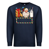 Navy christmas santa custom name Premium Sweatshirt - MaliasSmallBusiness