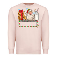 Pale Pink christmas santa custom name Premium Sweatshirt - MaliasSmallBusiness