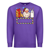 Purple christmas santa custom name Premium Sweatshirt - MaliasSmallBusiness
