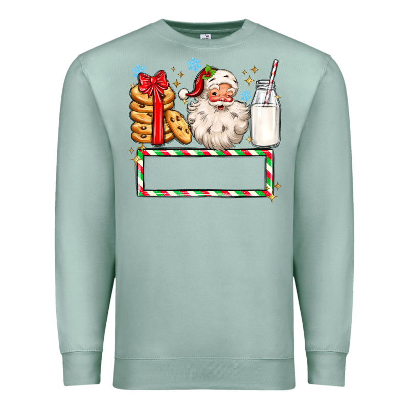 Christmas Santa Custom Name Premium Sweatshirt by MaliasSmallBusiness | Teevron