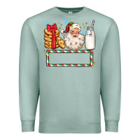 Seafoam christmas santa custom name Premium Sweatshirt - MaliasSmallBusiness