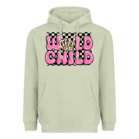 Matcha wild child pink skeleton Heavyweight Hoodie - MaliasSmallBusiness