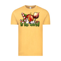 Vintage Mustard joy to the world christmas wine Vintage Tee - FaDigitalArtStudio