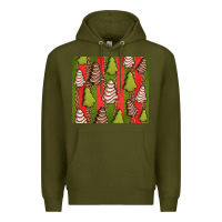 Army Green Christmas cakes leopard Premium Hoodie - Jasminsmagicworld