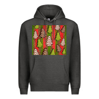 Charcoal Heather Christmas cakes leopard Premium Hoodie - Jasminsmagicworld