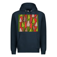 Navy Christmas cakes leopard Premium Hoodie - Jasminsmagicworld