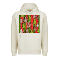 Oatmeal Heather Christmas cakes leopard Premium Hoodie - Jasminsmagicworld
