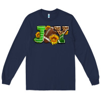 Navy joy with football ball and sunflower ado Long Sleeve Tee - AdoDesignShop