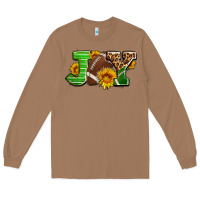 Toasted Coconut joy with football ball and sunflower ado Long Sleeve Tee - AdoDesignShop