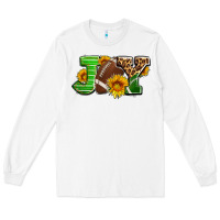 White joy with football ball and sunflower ado Long Sleeve Tee - AdoDesignShop