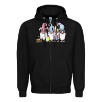 Black easter bunny gnomes Zipper Hoodie - Jasminsmagicworld