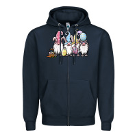 Navy easter bunny gnomes Zipper Hoodie - Jasminsmagicworld