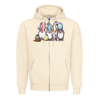 Sandshell easter bunny gnomes Zipper Hoodie - Jasminsmagicworld
