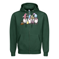 Sports Green easter bunny gnomes Zipper Hoodie - Jasminsmagicworld