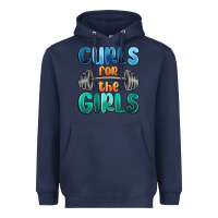 Navy curls for the girls Heavyweight Hoodie - MaliasSmallBusiness