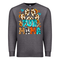 Charcoal Heather fur mama Premium Sweatshirt - MaliasSmallBusiness