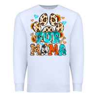 White fur mama Premium Sweatshirt - MaliasSmallBusiness