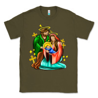 Army Green oh holy night  with cross ado Classic Tee - AdoDesignShop
