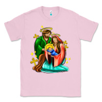 Bubblegum Pink oh holy night  with cross ado Classic Tee - AdoDesignShop