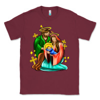 Burgundy oh holy night  with cross ado Classic Tee - AdoDesignShop
