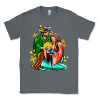 Charcoal Heather oh holy night  with cross ado Classic Tee - AdoDesignShop