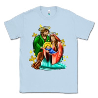 Dusty Blue oh holy night  with cross ado Classic Tee - AdoDesignShop
