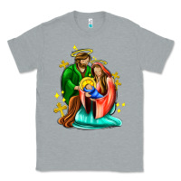 Heather Grey oh holy night  with cross ado Classic Tee - AdoDesignShop